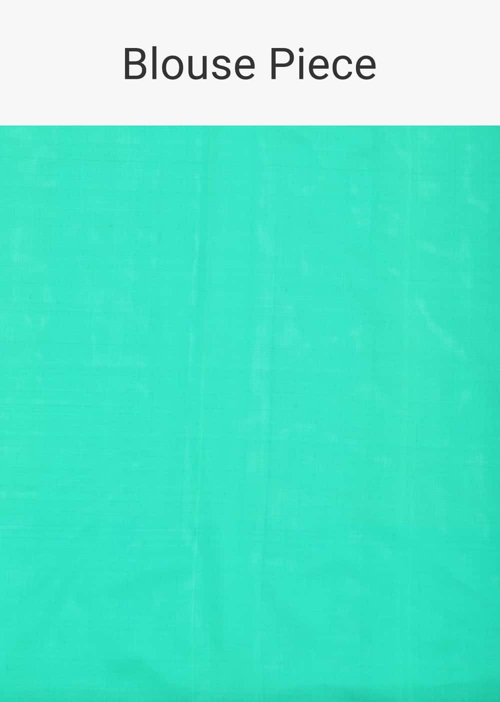 Blue South Album Silk Saree With Unstitched Blouse Piece