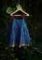 Kalki Girls Blue Tiered Dress In Cotton Silk With Adjustable Red Tie Ups On The Shoulder By Love The World Today