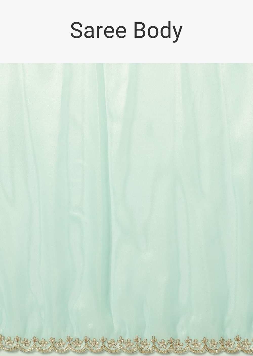 Blue Tissue Silk Saree With Cutdana Work And Unstitched Blouse Piece