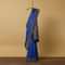 Blue Valkalam Banarasi Satin Crepe Saree With Unstitched Blouse Piece