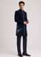 Blue Velvet Indo Jacket Set With Hand Painted Cut Dana Work