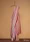 Blush Pink Banarasi Silk Saree In Kadhva Weave With Unstitched Blouse