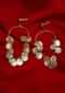 Boho style earring with acrylic beads