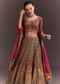 Brick Red Embroidered Lehenga Set