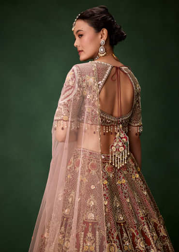 Bridal Lehenga Heavy Work Set with Two Dupattas