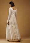 Daisy White Jumpsuit In Georgette With Embroidery