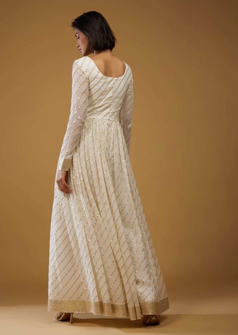 Daisy White Jumpsuit In Georgette With Embroidery
