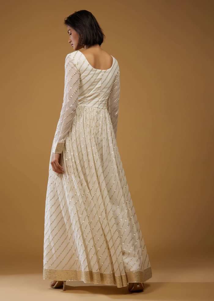 Daisy White Jumpsuit In Georgette With Embroidery