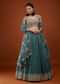 Airforce Blue Lehenga With Embroidery