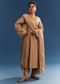 Brown Chanderi Kurta Set With Organza Dupatta And Lurex Detailing