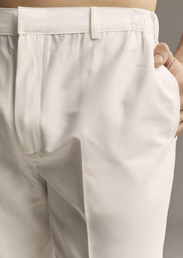 Brown Jacquard Kurta Set For Men