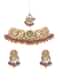 Brown And Gold Kundan Short Necklace Set With Stones