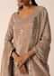 Brown Chanderi Kurta Sharara Set