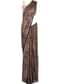 Brown saree in georgette with big floral print only on Kalki