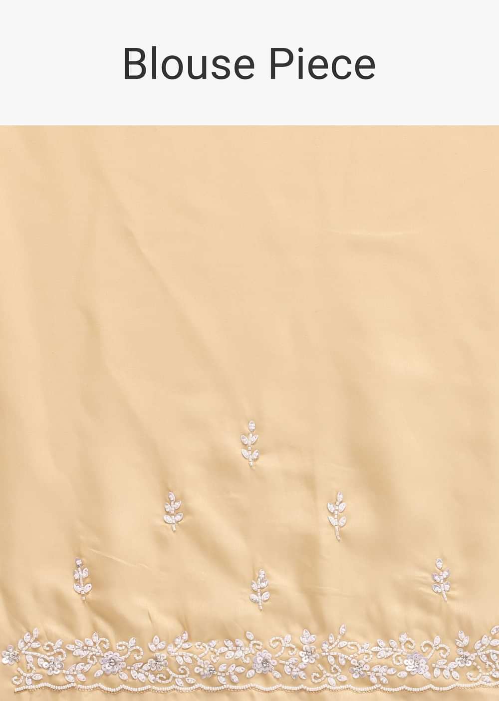 Brown Satin Marble Print Saree With Unstitched Blouse Piece