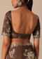 Brown Tussar Saree With Mirror Detail And Unstitched Blouse Piece