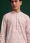 Beige Cotton Paisley Printed Kurta Set