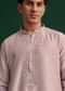Lilac Silk Hand Embroidered Kurta Set