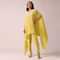 Canary Yellow Kaftan And Dhoti Fusion Set