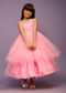 Kalki Girls Candy Pink Gown With Net Frill Layers And Sequins Embroidered Floral Design