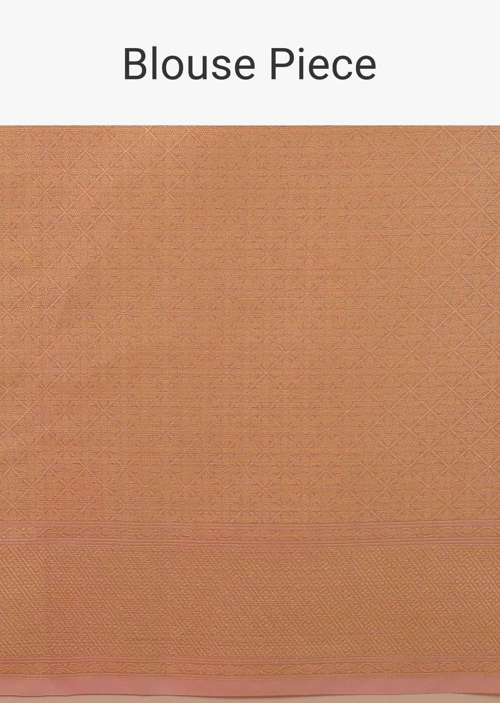 Blush Pink Saree In Banarasi Chanderi And Pure Handloom Cotton With Brocade Embroidery