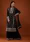 Caviar Black Embroidered Georgette Palazzo Suit