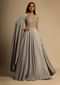 Champagne Gown With Embellished Sweetheart Cut Bodice And Spaghetti Straps Online - Kalki Fashion