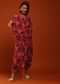 Cherry Tomato And Egg-Plant Purple Tie Dye Print Kaftan With A Front Knot Online