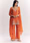 Chinon Cutdana Sequin Threadwork Kurta Palazzo Suit