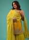 Chrome Yellow Sharara Suit With Embroidery