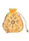 Butterscotch yellow raw silk potli bag in zardosi and sequins only on kalki