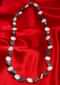 Classic Party Wear Necklace With White And Grey Pebble Stone Online - Kalki Fashion