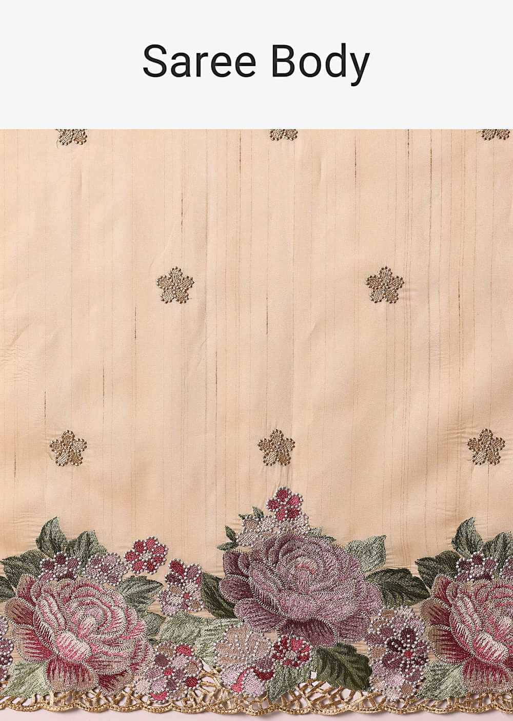 Classic Beige Saree Featuring Resham Thread Work