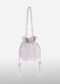 Cloud White And Silver Potli Bag In Silk With Woven Silver Stripes And Cut Dana Embroidery Online - Kalki Fashion