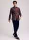 Coffee Brown Velvet Jodhpuri Set With Floral Embroidery