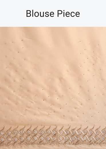 Copper Tissue Cutdana And Stone Embroidered Saree