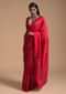 Cranberry Red Saree In Cotton With Bandhani In Geometric Design Online - Kalki Fashion