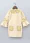 Cream Dress In Butter Silk With Floral Motif Embroidery Online - Kalki Fashion