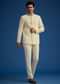Cream Jodhpuri Suit With Handwork Collar