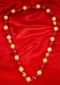 Cream Pearls And Ruby Red Beaded Necklace Online - Kalki Fashion