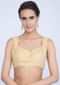 Cream Blouse In Raw Silk With Sequins And Moti Embrodiery Online - Kalki Fashion