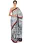 Cream saree with pallav and border print only on Kalki