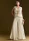 Cream Tissue Croptop Set With Zardosi Moti Jacket And Embroidered Palazzo