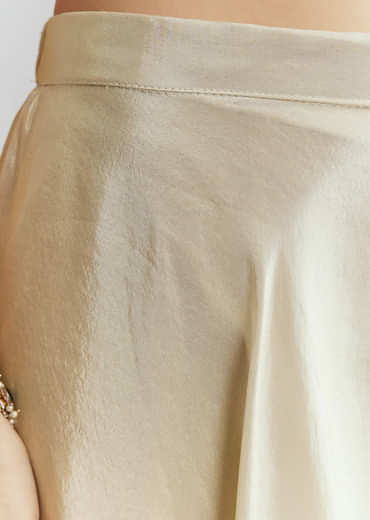 Cream Tissue Palazzo Suit With Resham And Sequins Work