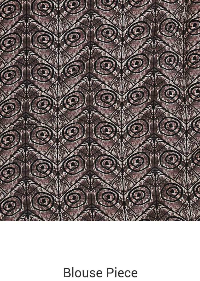 Cream, Grey And Black Shaded Saree With Printed Pallu And Border Online - Kalki Fashion