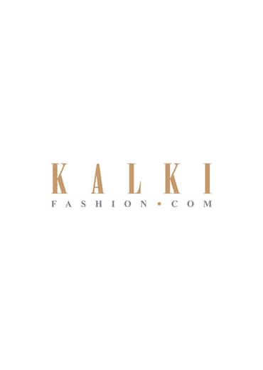 Cream Organza Palazzo Suit With Zari And Mirror Work