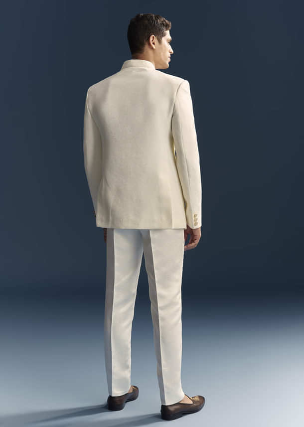Cream Silk Jodhpuri Suit For Men With Heavy Hand Embroidery Cream Silk Jodhpuri Suit For Men With Heavy Hand Embroidery