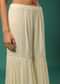 Cream White Sharara Suit Set In Georgette With Fancy Sleeves