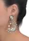 Crescent Dangling Earrings Studded With Kundan, Bugle Beads, Stones And Pearls Online - Kalki Fashion