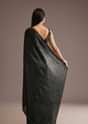 Crushed Tissue Silk Saree With Cutdana Scallop Border